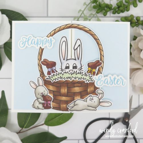 Easy-fold-card-technique-Gate--fold-Easter-card-made-with-easter-basket-and-bunnies