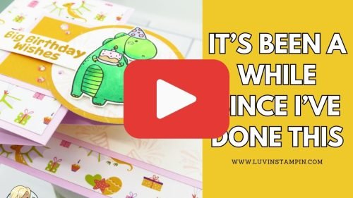 Dinosaur-birthday-card-for-girls-video-tutorial-taught-by-Wendy-Cranford-Luvin-Stampin